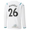 Officiële Voetbalshirt Manchester City Riyad Mahrez 26 Uit 2021-22 Lange Mouw - Heren